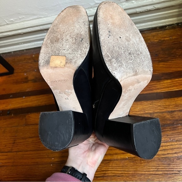 Dear Frances Spirit Heeled Boot Black Leather Size 40 9M - Picture 6 of 10